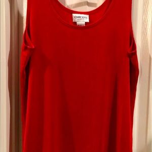 Chico’s travelers knit camisole in red size M